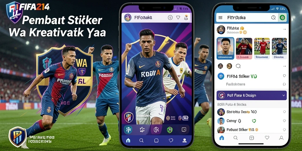 Antarmuka pengguna FIFA234 saat membuat stiker yang kreatif.