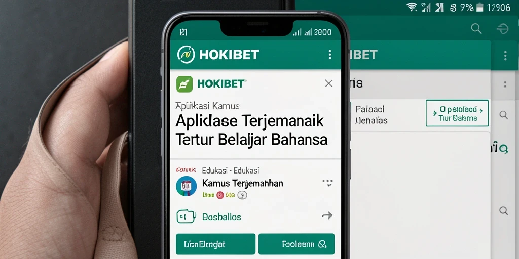 Antarmuka HOKIBET menampilkan fungsi Kamus Terjemahan yang intuitif.