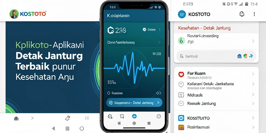 Tampilan antarmuka KOSTOTO yang sederhana dan informatif untuk pemantauan detak jantung.