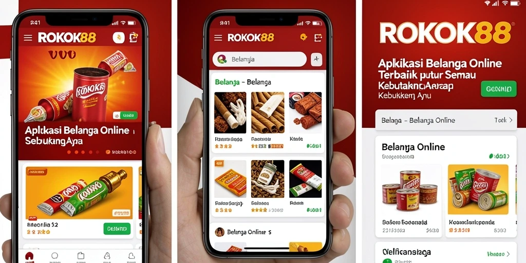 Antarmuka aplikasi ROKOK88 yang menarik dan mudah digunakan.