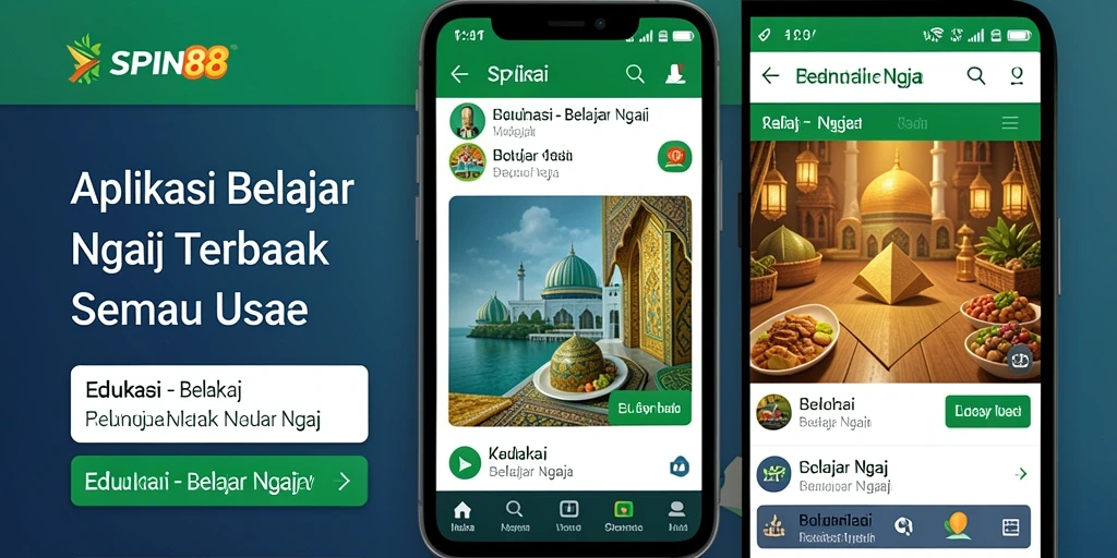 Antarmuka interaktif SPIN88 untuk belajar ngaji dengan fitur audio.